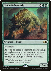 Siege Behemoth - Commander 2014 (C14) #46 - Rare Magic: The Gathering Trading Card