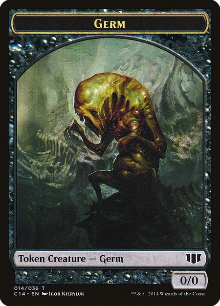 Germ // Zombie (016) Double-Sided Token - Commander 2014 Magic: The Gathering trading card