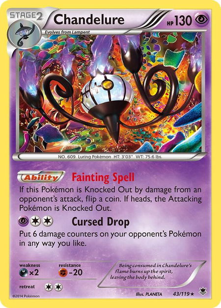 Chandelure - XY - Phantom Forces Pokémon trading card