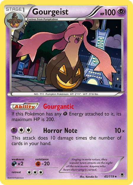 Gourgeist - XY - Phantom Forces Pokémon trading card