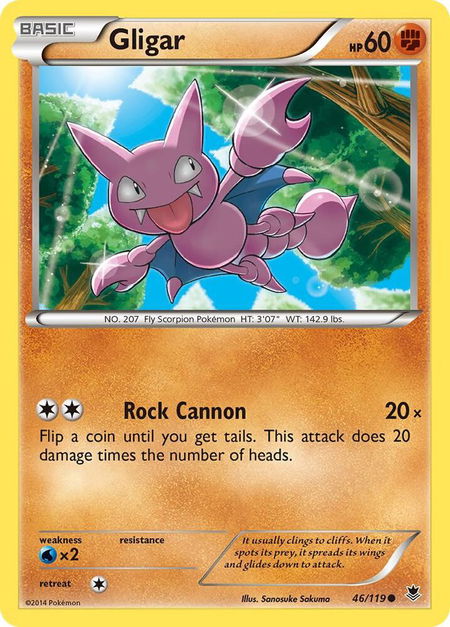 Gligar - XY - Phantom Forces Pokémon trading card
