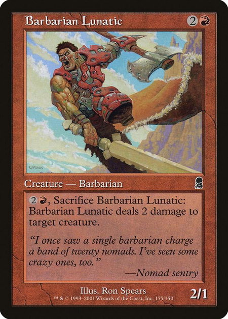 Barbarian Lunatic - Odyssey Magic: The Gathering trading card