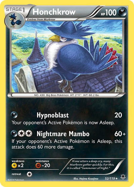 Honchkrow - XY - Phantom Forces Pokémon trading card