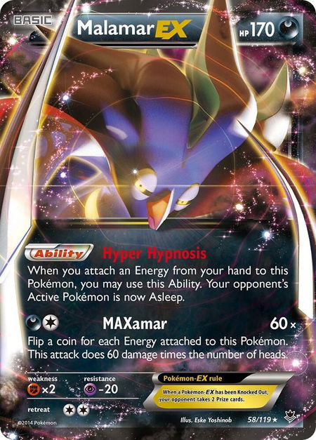 Malamar EX - XY - Phantom Forces Pokémon trading card