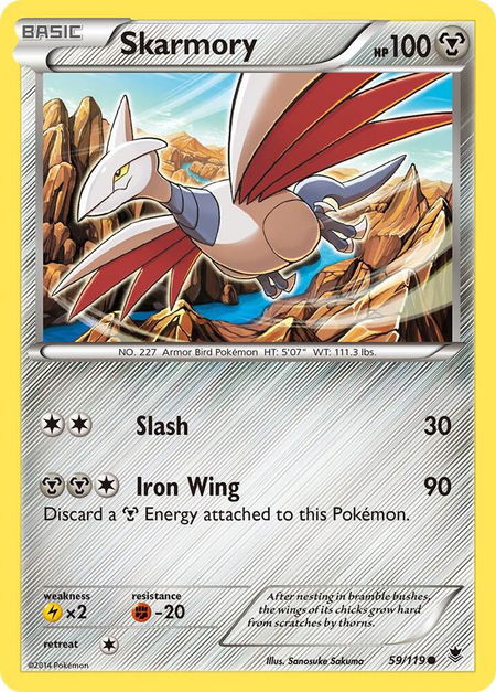 Skarmory - XY - Phantom Forces Pokémon trading card