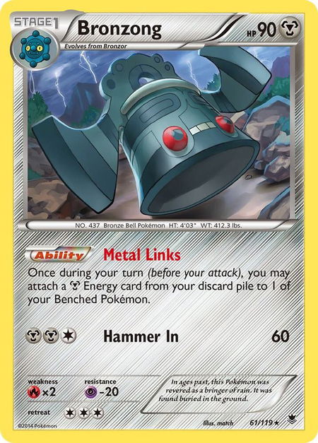 Bronzong - XY - Phantom Forces Pokémon trading card