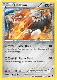 Heatran - XY - Phantom Forces (PHF) #63/119 - Holo Rare Pokémon Trading Card