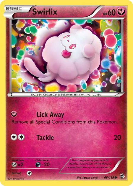 Swirlix - XY - Phantom Forces Pokémon trading card
