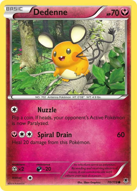 Dedenne - XY - Phantom Forces Pokémon trading card