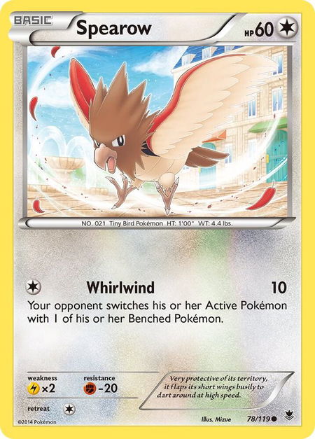 Spearow - XY - Phantom Forces Pokémon trading card
