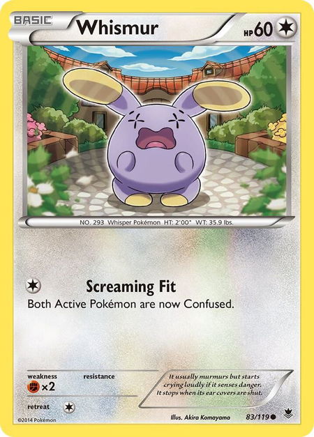 Whismur - XY - Phantom Forces Pokémon trading card