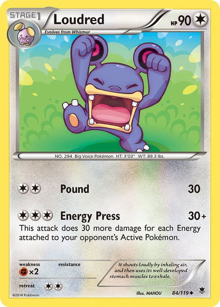 Loudred - XY - Phantom Forces Pokémon trading card