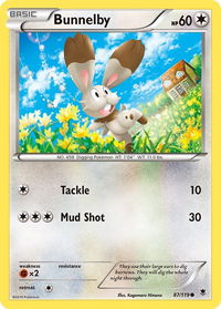 Bunnelby - XY - Phantom Forces (PHF) #87/119 - Common Pokémon Trading Card
