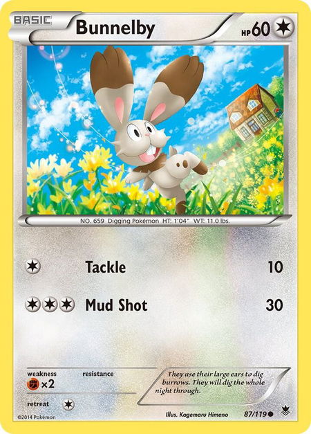 Bunnelby - XY - Phantom Forces Pokémon trading card