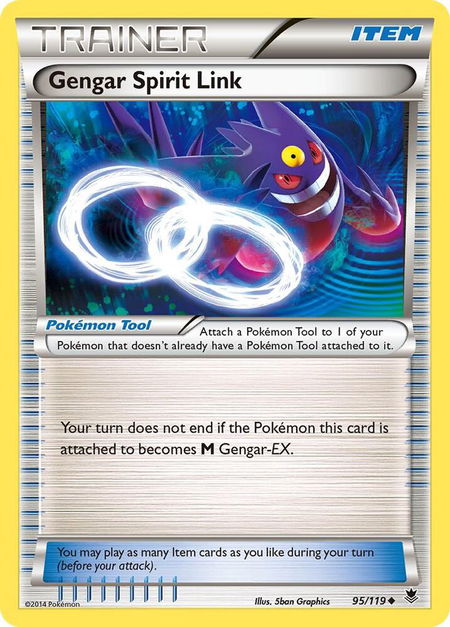 Gengar Spirit Link - XY - Phantom Forces Pokémon trading card