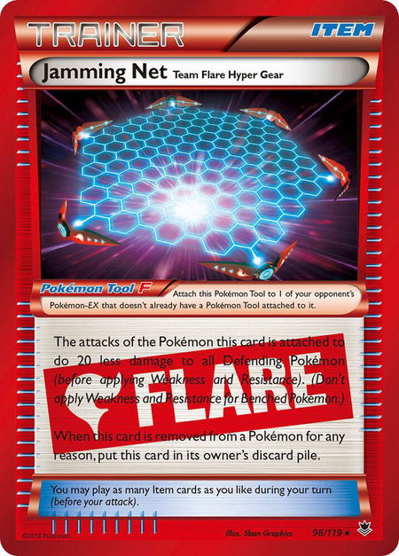 Jamming Net - XY - Phantom Forces Pokémon trading card