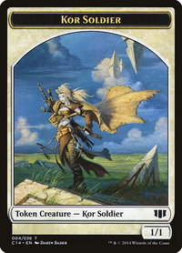 Kor Soldier // Pegasus Double-Sided Token - Commander 2014 (C14) #4 - Token Magic: The Gathering Trading Card