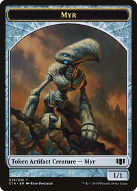 Myr // Pentavite Double-Sided Token - Commander 2014 (C14) #28 - Token Magic: The Gathering Trading Card