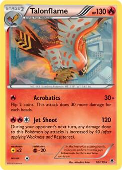 Talonflame - 10/119 (XY Phantom Forces) trading card from Deck Exclusives Talonflame - 10/119 (XY Phantom Forces) - Deck Exclusives Pokémon trading card