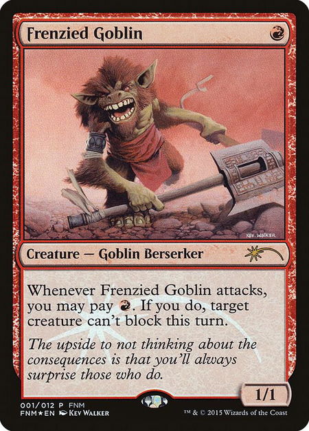 Frenzied Goblin - FNM Promos Magic: The Gathering trading card