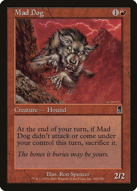 Mad Dog - Odyssey Magic: The Gathering trading card