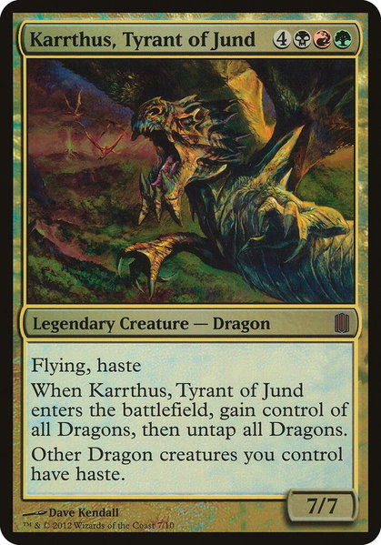 Karrthus, Tyrant of Jund (Commander's Arsenal) - Oversize Cards Magic: The Gathering trading card