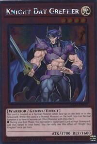 Knight Day Grepher - Noble Knights of the Round Table Box Set (NKRT) #NKRT-EN015 - Platinum Rare YuGiOh Trading Card