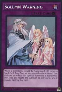 Solemn Warning - Noble Knights of the Round Table Box Set YuGiOh trading card