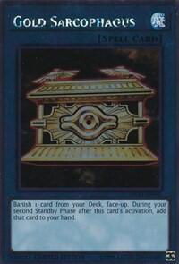 Gold Sarcophagus - Noble Knights of the Round Table Box Set (NKRT) #NKRT-EN041 - Platinum Rare YuGiOh Trading Card