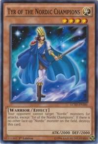Tyr of the Nordic Champions trading card from Legendary Collection 5D's Tyr of the Nordic Champions - Legendary Collection 5D's YuGiOh trading card