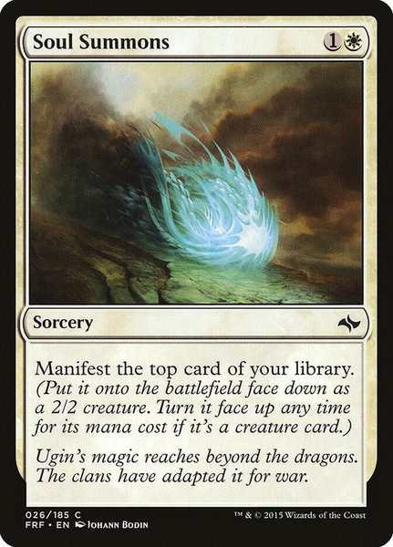 Soul Summons trading card from Fate Reforged Soul Summons - Fate Reforged Magic: The Gathering trading card