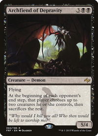 Archfiend of Depravity - Fate Reforged (FRF) #62 - Rare Magic: The Gathering Trading Card