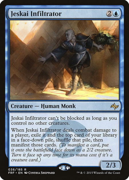 Jeskai Infiltrator trading card from Fate Reforged Jeskai Infiltrator - Fate Reforged Magic: The Gathering trading card