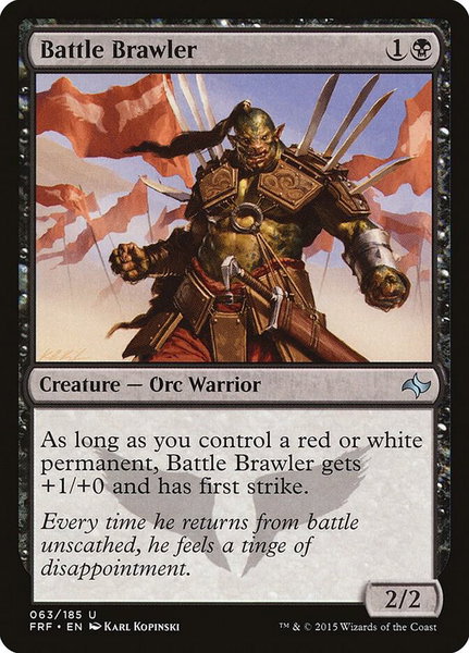 Battle Brawler trading card from Fate Reforged Battle Brawler - Fate Reforged Magic: The Gathering trading card