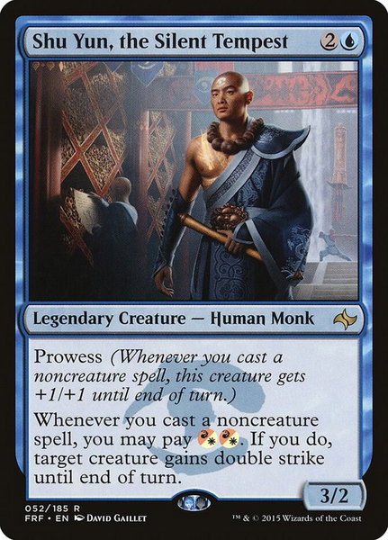 Shu Yun, the Silent Tempest trading card from Fate Reforged Shu Yun, the Silent Tempest - Fate Reforged Magic: The Gathering trading card