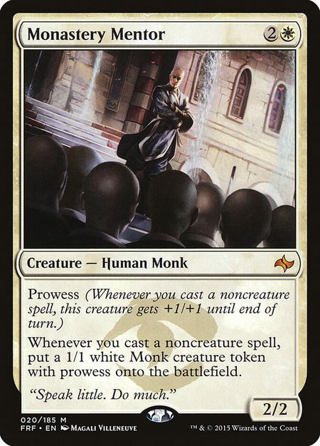 Monastery Mentor - Fate Reforged Magic: The Gathering trading card