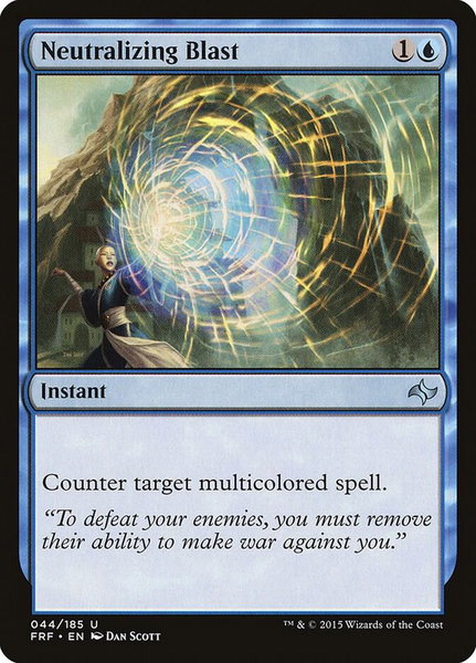 Neutralizing Blast trading card from Fate Reforged Neutralizing Blast - Fate Reforged Magic: The Gathering trading card
