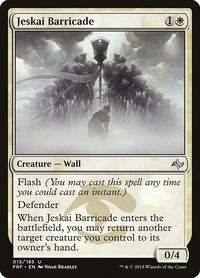 Jeskai Barricade - Fate Reforged (FRF) #15 - Uncommon Magic: The Gathering Trading Card