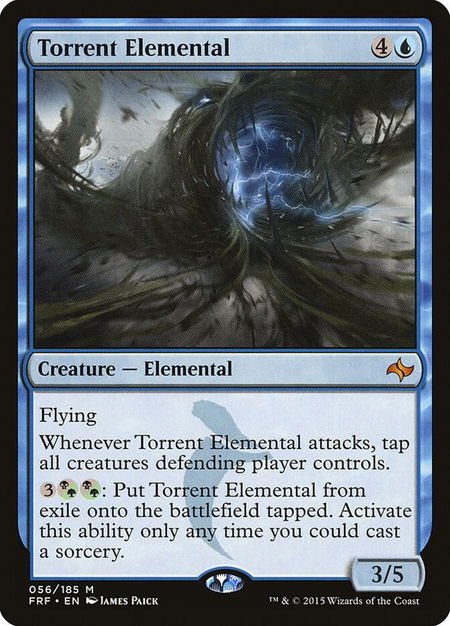 Torrent Elemental trading card from Fate Reforged Torrent Elemental - Fate Reforged Magic: The Gathering trading card