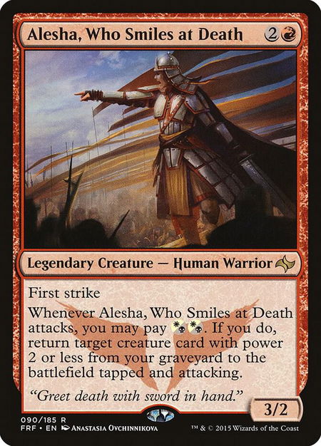 Alesha, Who Smiles at Death - Fate Reforged Magic: The Gathering trading card