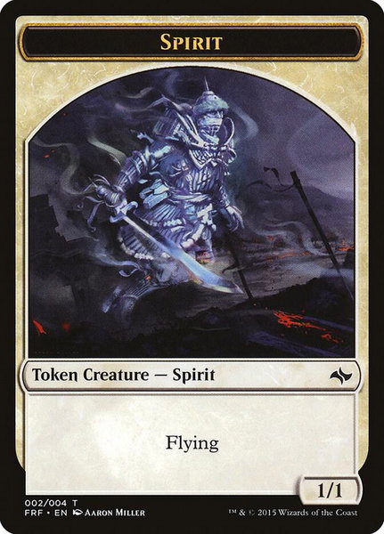 Spirit Token trading card from Fate Reforged Spirit Token - Fate Reforged Magic: The Gathering trading card