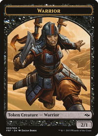 Warrior Token - Fate Reforged (FRF) #3 - Token Magic: The Gathering Trading Card
