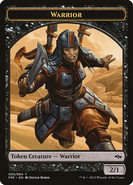 Warrior Token trading card from Fate Reforged Warrior Token - Fate Reforged Magic: The Gathering trading card