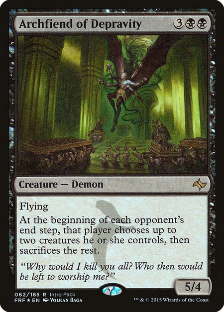 Archfiend of Depravity - Unique and Miscellaneous Promos Magic: The Gathering trading card