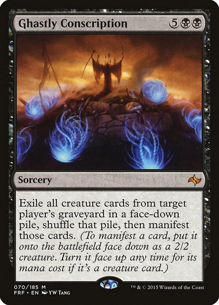 Ghastly Conscription trading card from Fate Reforged Ghastly Conscription - Fate Reforged Magic: The Gathering trading card