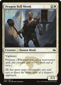 Dragon Bell Monk - Fate Reforged (FRF) #10 - Common Magic: The Gathering Trading Card