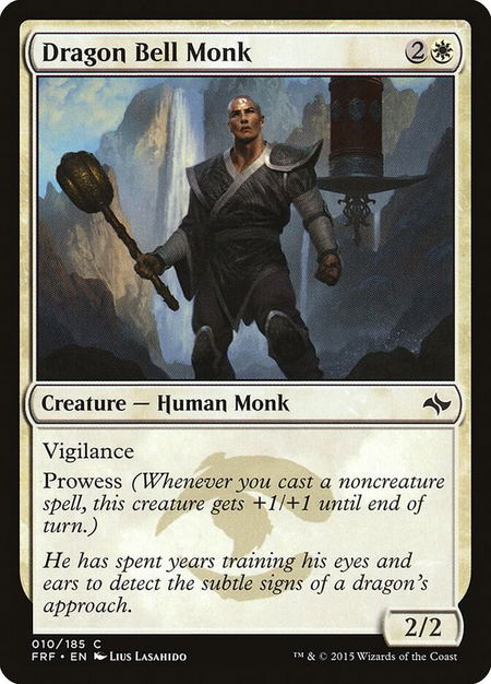 Dragon Bell Monk trading card from Fate Reforged Dragon Bell Monk - Fate Reforged Magic: The Gathering trading card