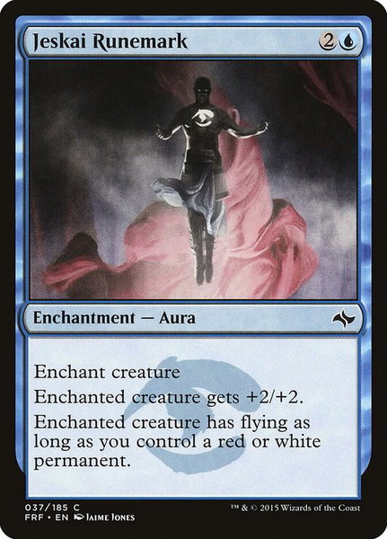 Jeskai Runemark trading card from Fate Reforged Jeskai Runemark - Fate Reforged Magic: The Gathering trading card