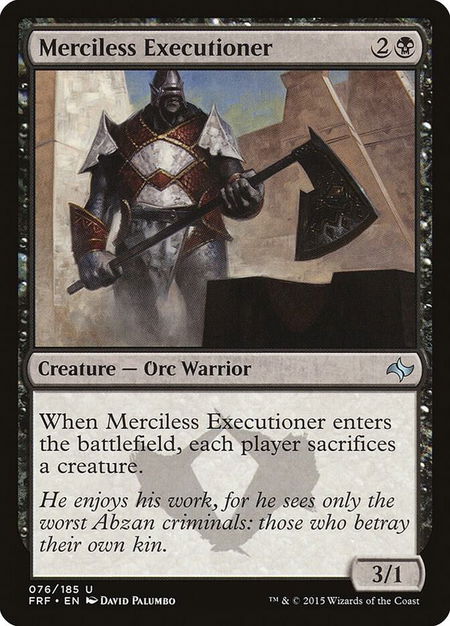 Merciless Executioner - Fate Reforged Magic: The Gathering trading card