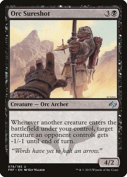 Orc Sureshot trading card from Fate Reforged Orc Sureshot - Fate Reforged Magic: The Gathering trading card